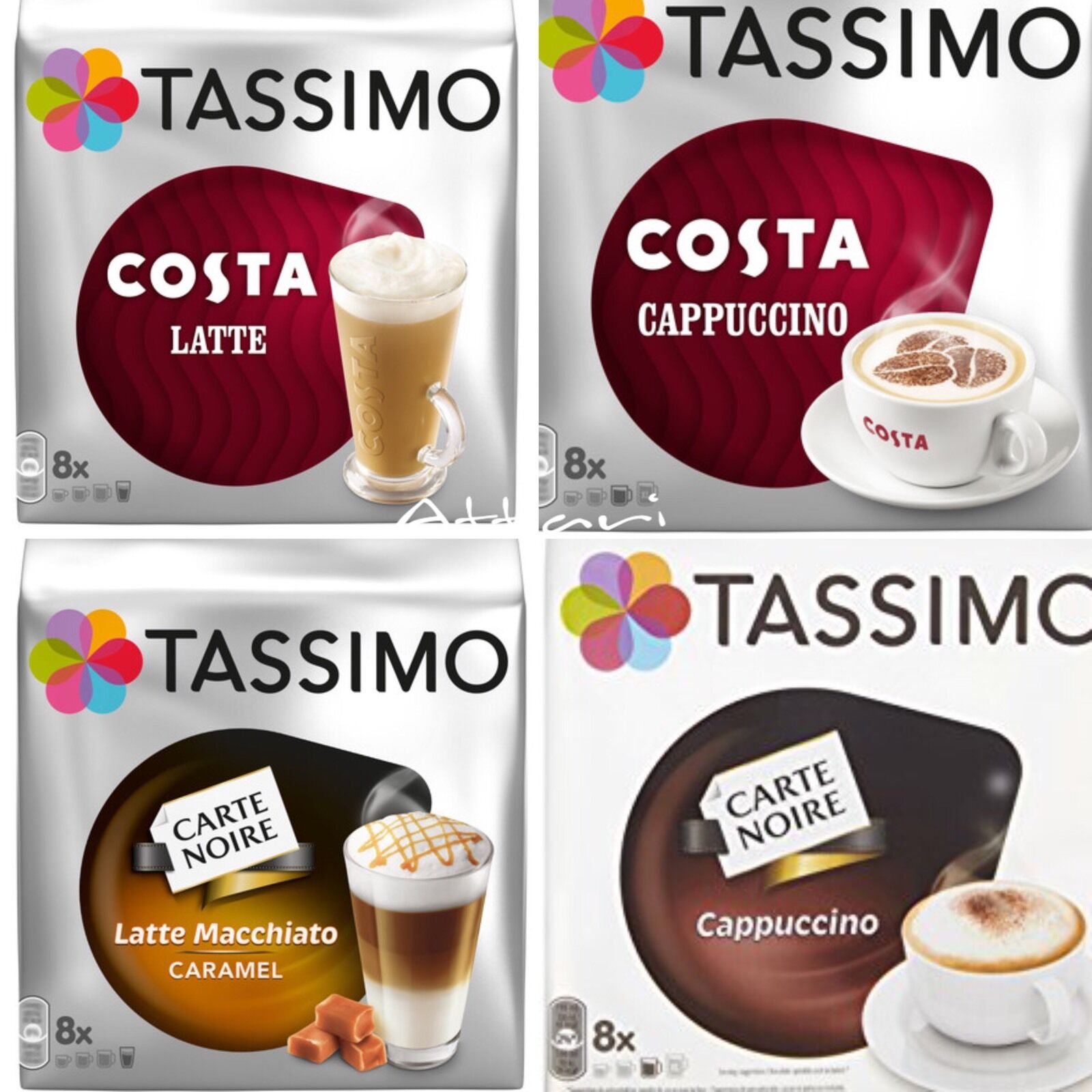 Tassimo Costa Cappuccino Latte 16 discs, 8 servings