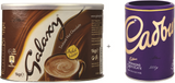 Galaxy or Cadbury Drinking Hot Chocolate Swirl into Hot Milk 500g 1KG 2KG Tins