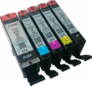 Genuine Original Canon 570 571 Setup Ink Cartridges MG5750 MG7750 Pixma Printers