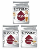 TASSIMO T Discs Refill Pods Costa Coffee Vanilla Latte Cups Cartridge Cadbury UK