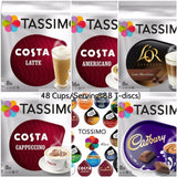 TASSIMO T Discs Refill Pods Costa Coffee Vanilla Latte Cups Cartridge Cadbury UK